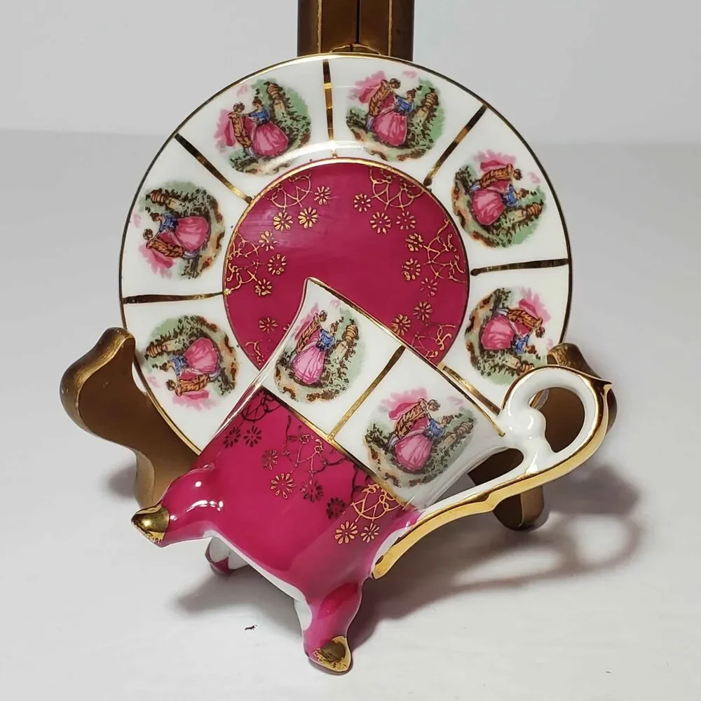 Courting Couple Demitasse (Small) Cup and Saucer